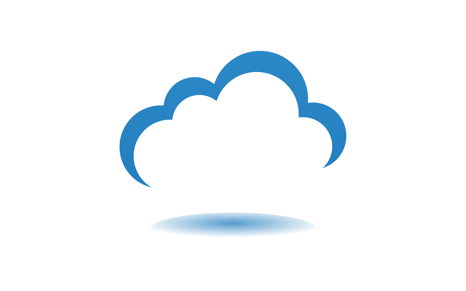 Cloud blue  element design  logo company v4