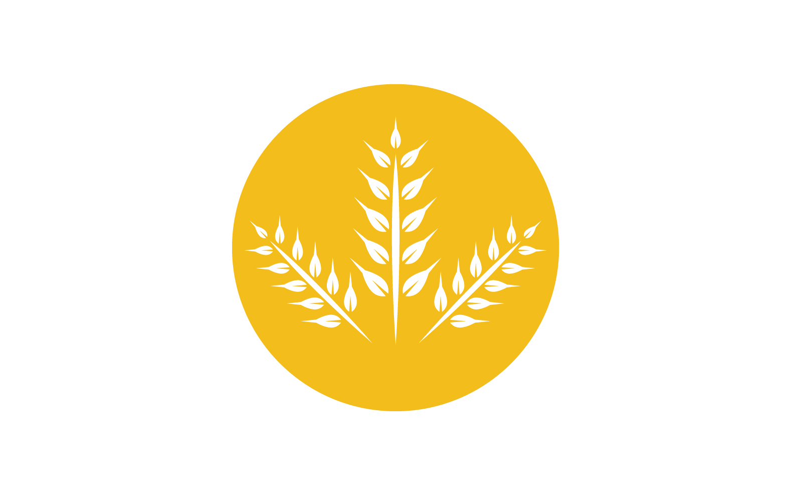 Agriculture wheat rice food logo v9