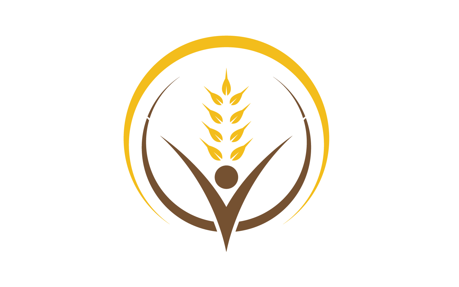 Agriculture wheat rice food logo v13