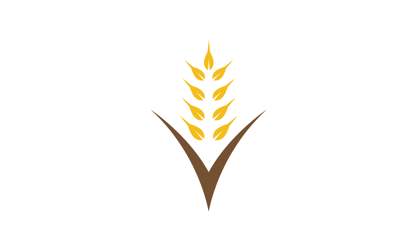 Agriculture wheat rice food logo v15
