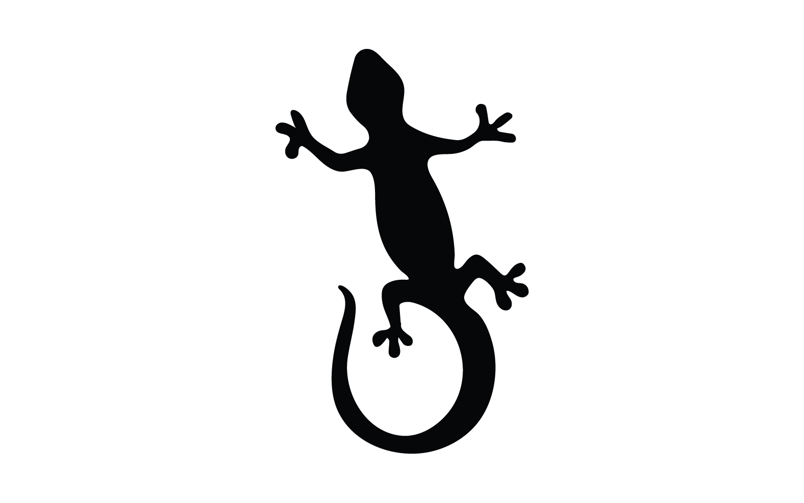 Lizard gecko animal reptil logo simple v2
