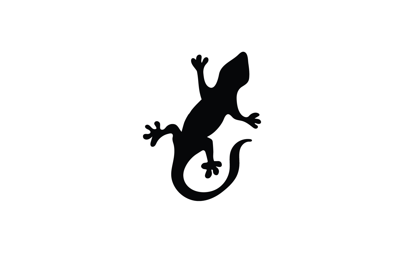 Lizard gecko animal reptil logo simple v7