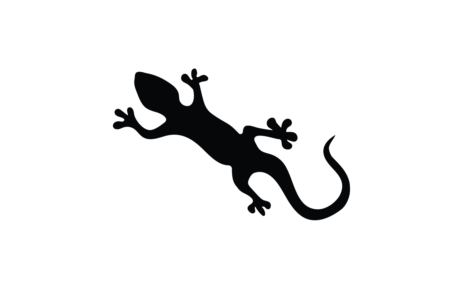 Lizard gecko animal reptil logo simple v8