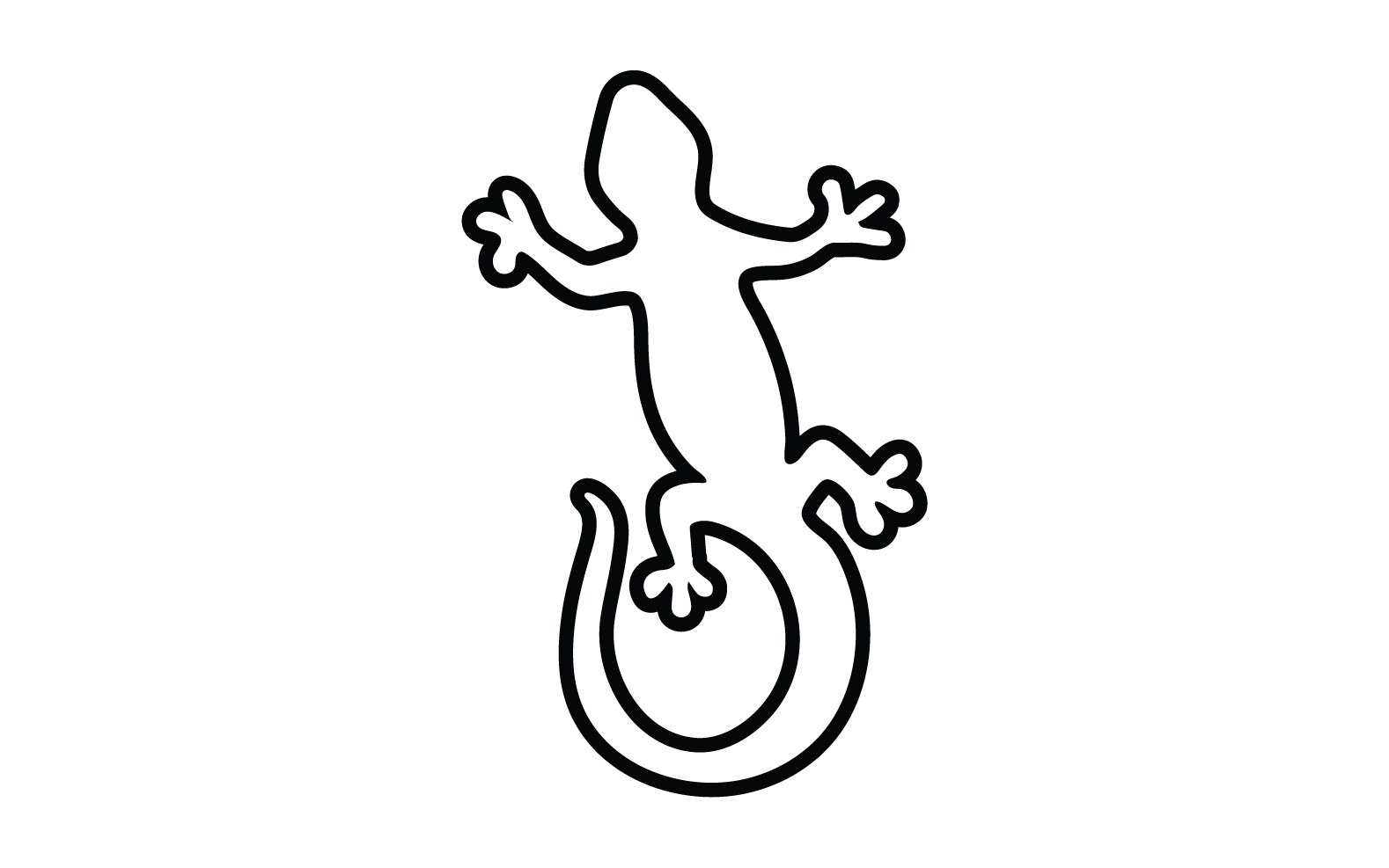 Lizard gecko animal reptil logo simple v18