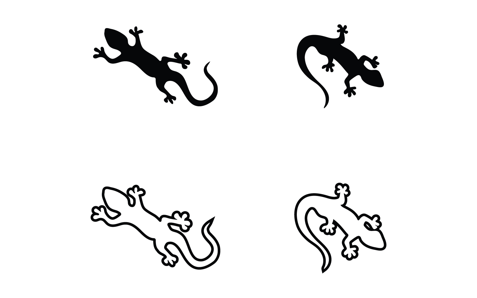 Lizard gecko animal reptil logo simple v23
