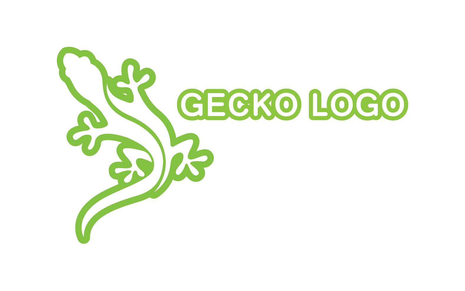 Lizard gecko animal reptil logo simple v27