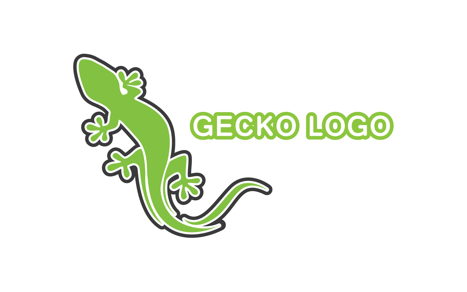 Lizard gecko animal reptil logo simple v29