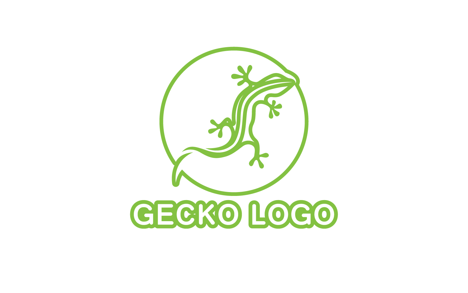 Lizard gecko animal reptil logo simple v32