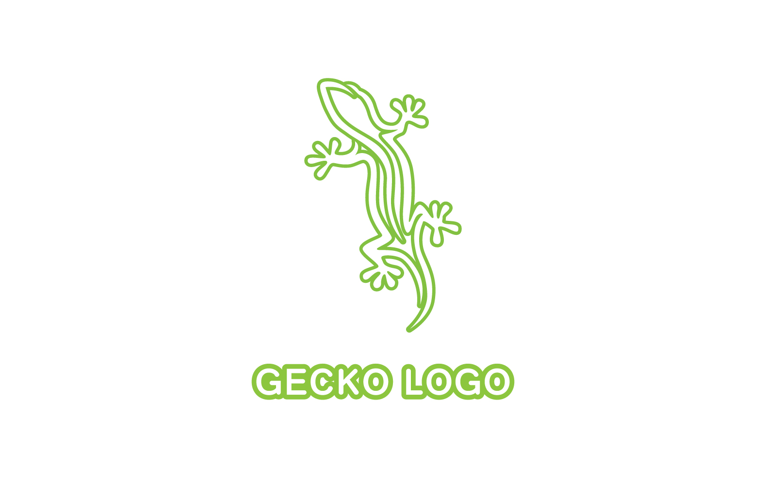 Lizard gecko animal reptil logo simple v35