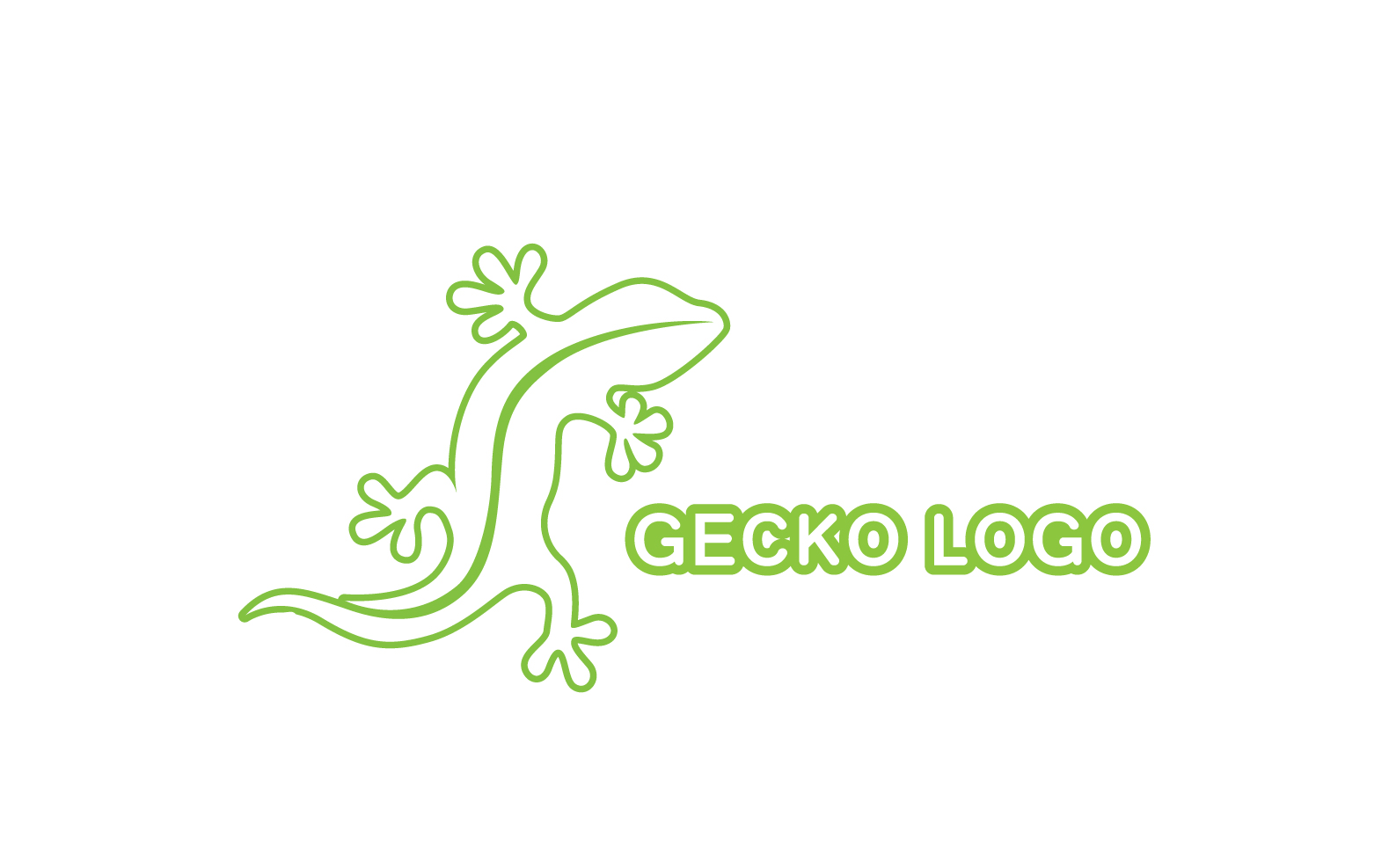 Lizard gecko animal reptil logo simple v36