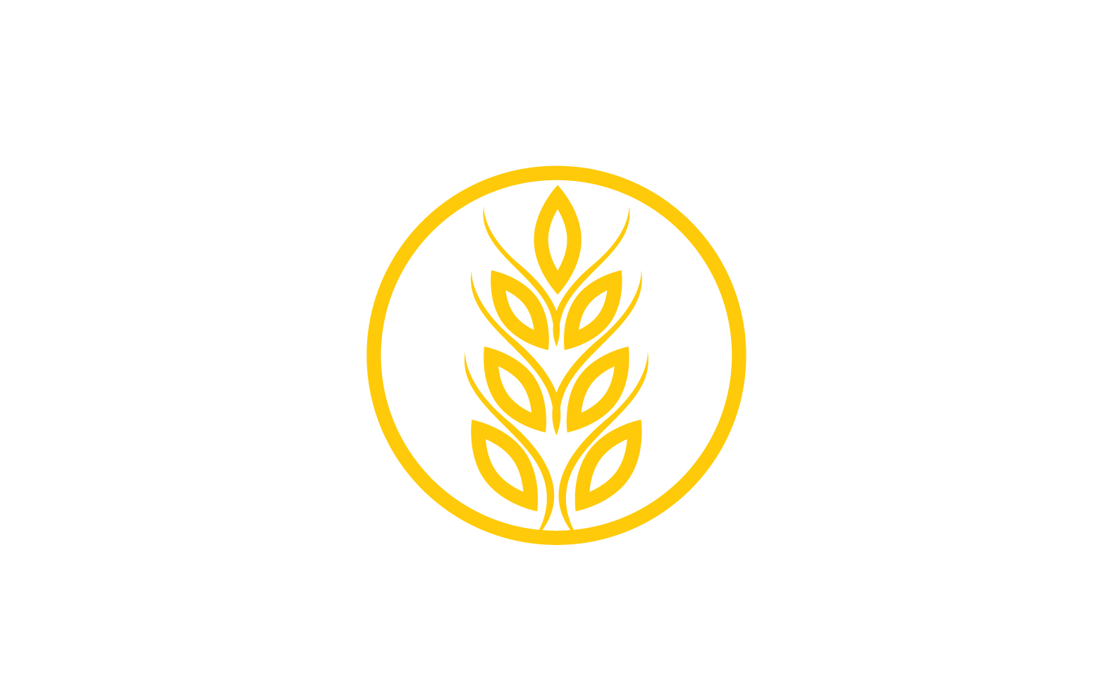 Wheat rice oat food logo design v6
