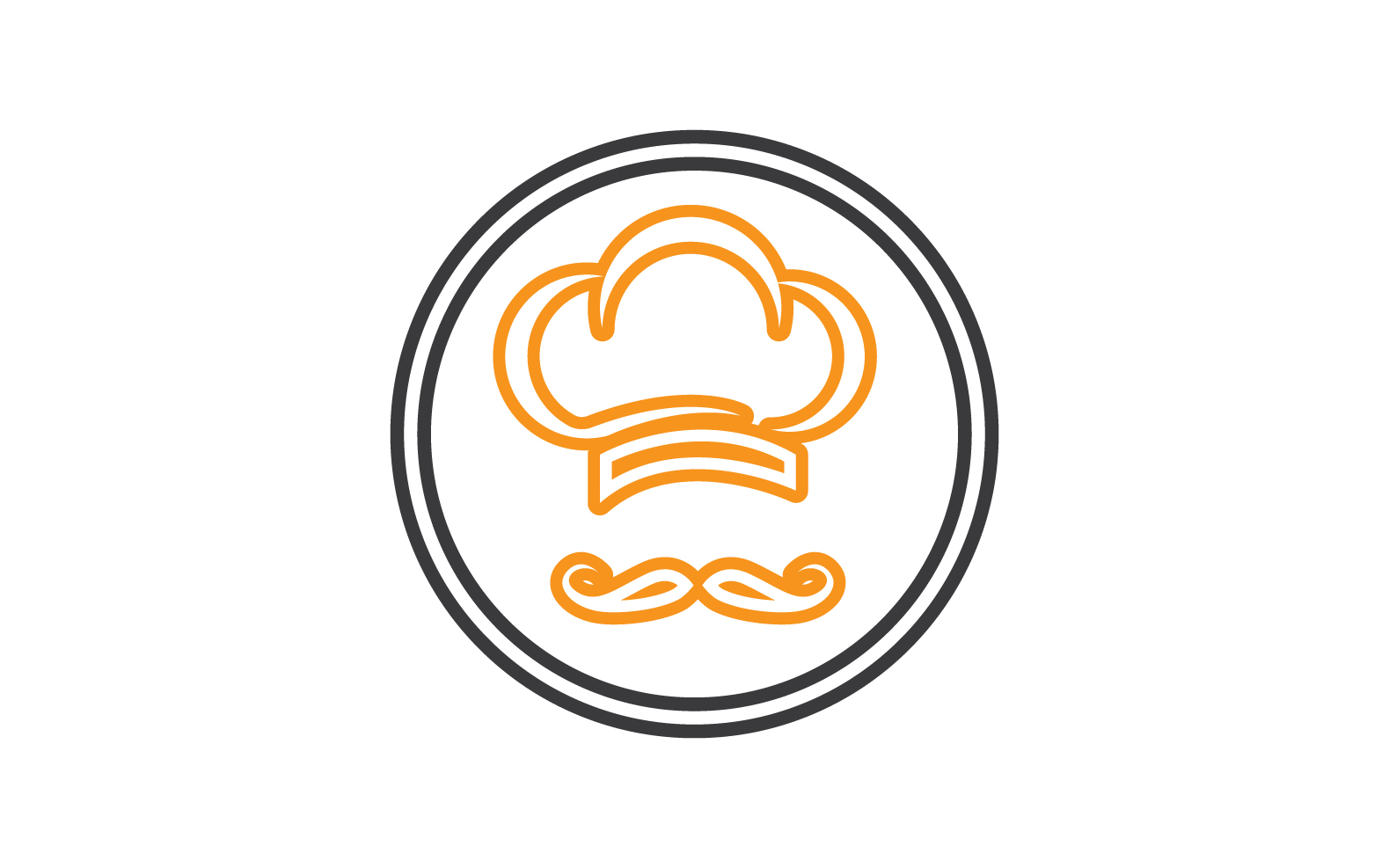 Chef hat simple logo design vector v2