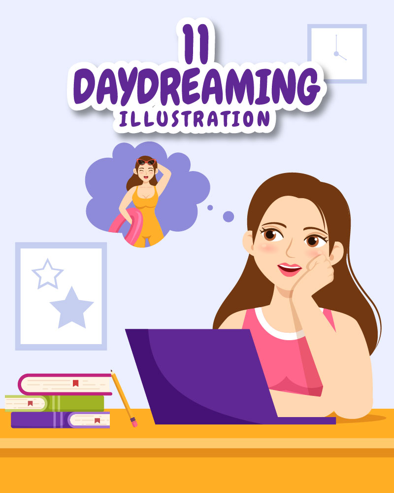 11 People Daydreaming Illustration