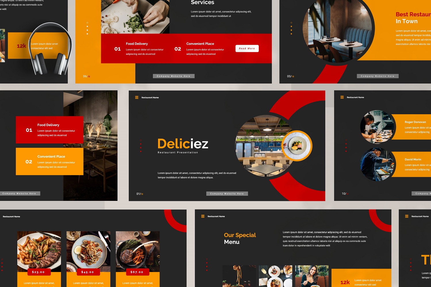Deliciez — Restaurant Keynote Template