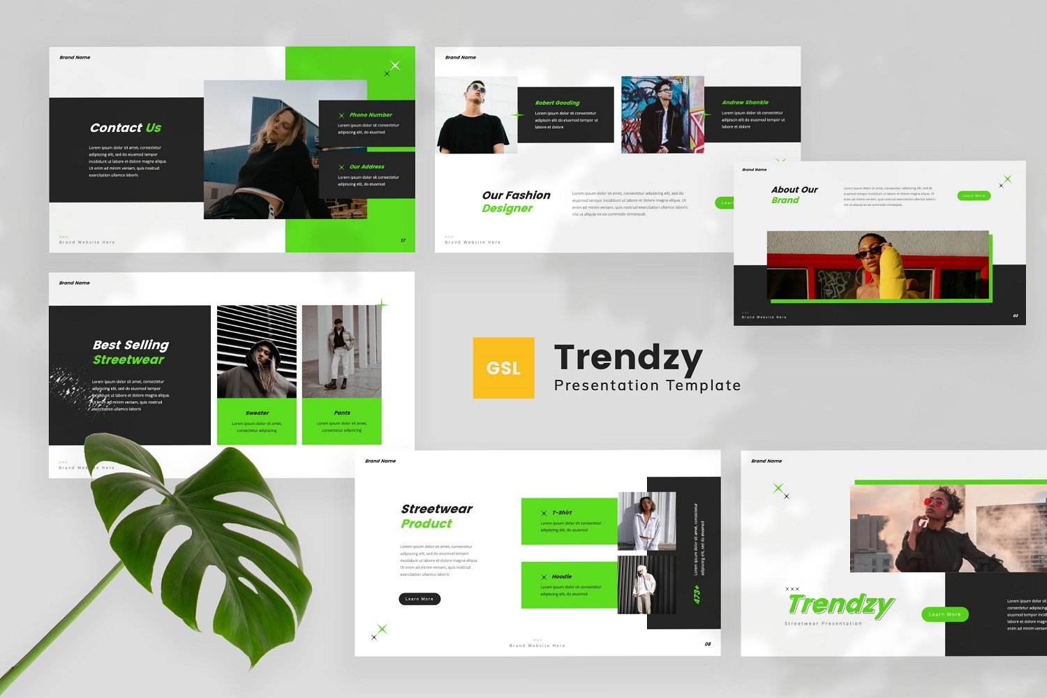 Trendzy — Streetwear Fashion Google Slides Template