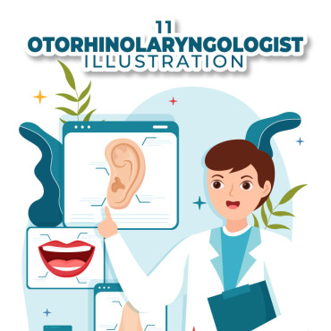 Otorhinolaryngology Respiratory Illustrations Templates 324716