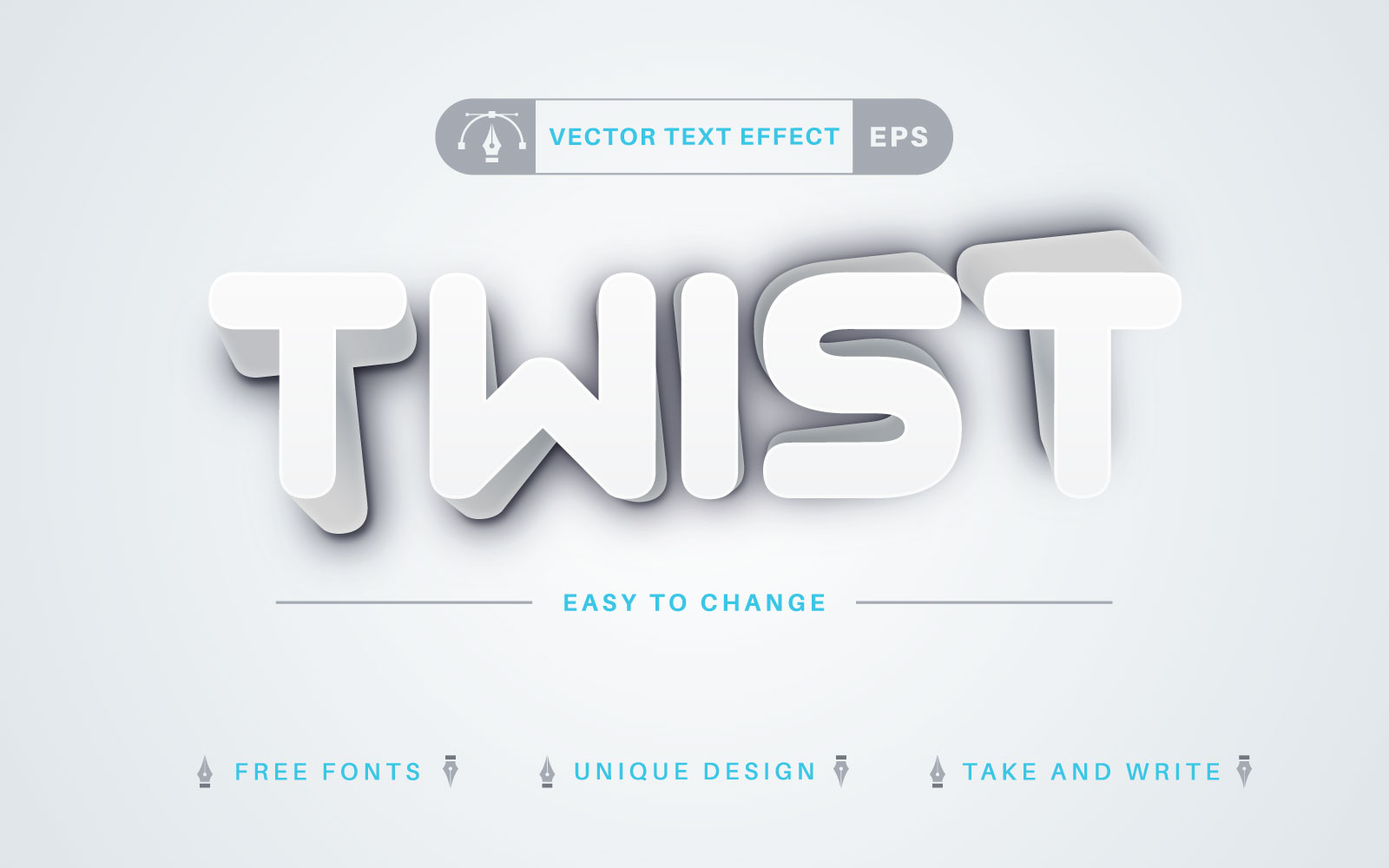 Twist - Editable Text Effect, Font Style