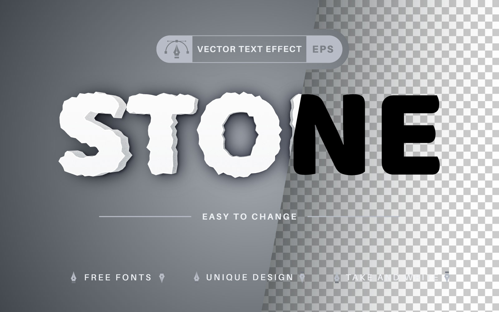 Stone - Editable Text Effect, Font Style