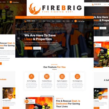 Department Fire Responsive Website Templates 324756