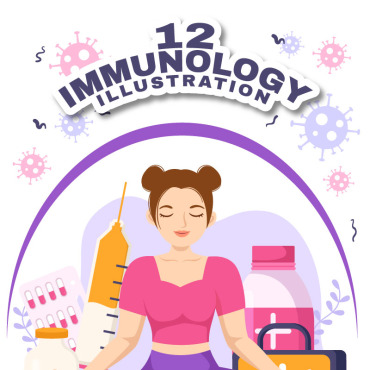 Immunology Immunity Illustrations Templates 324803