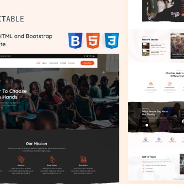 Charitable Charity Landing Page Templates 324838
