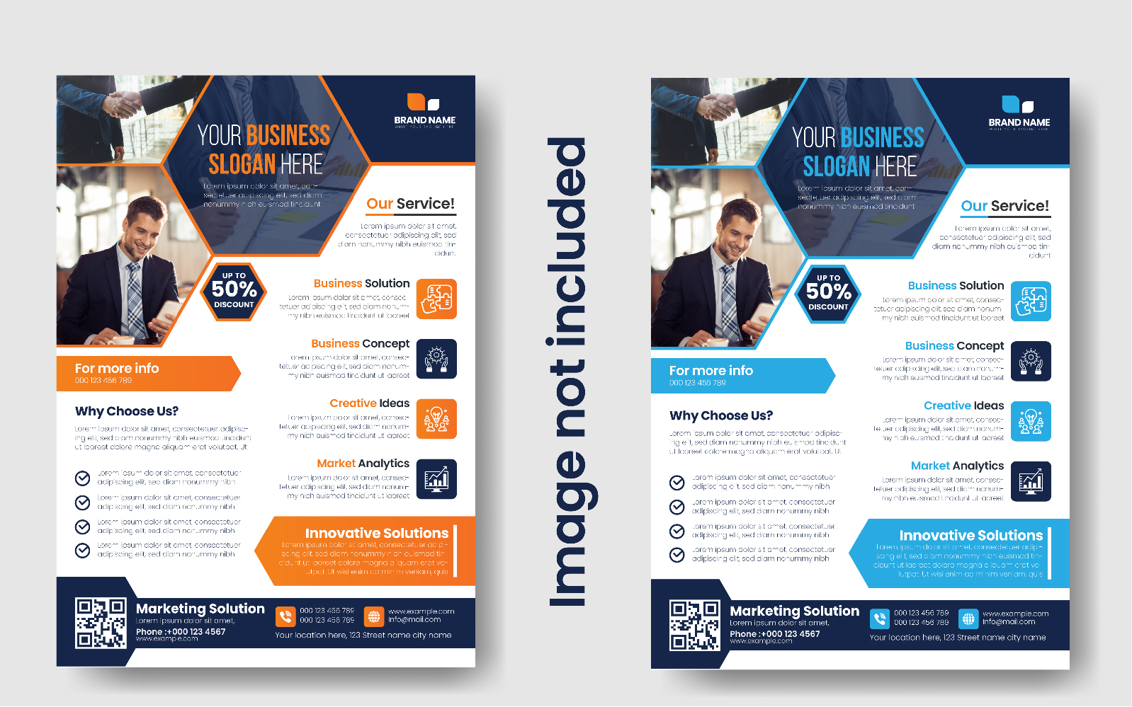 Corporate Business Flyer In A4 Paper. Annual Report, Brochure, Cover Design