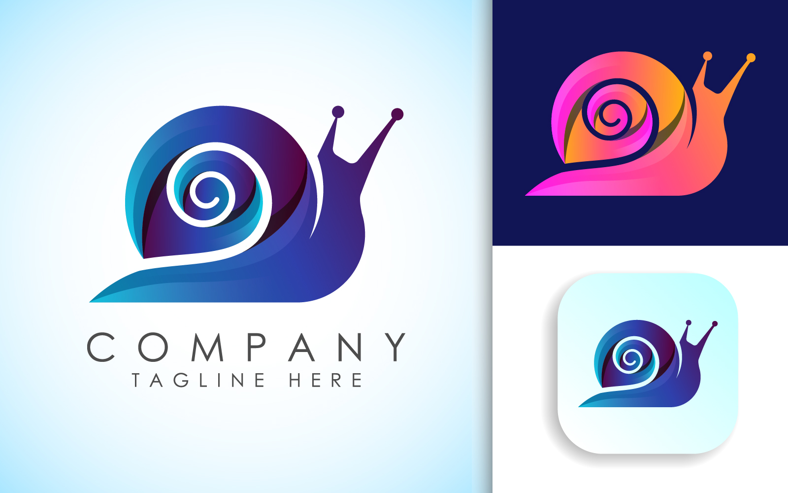 Modern Abstract Snail Logo Design.