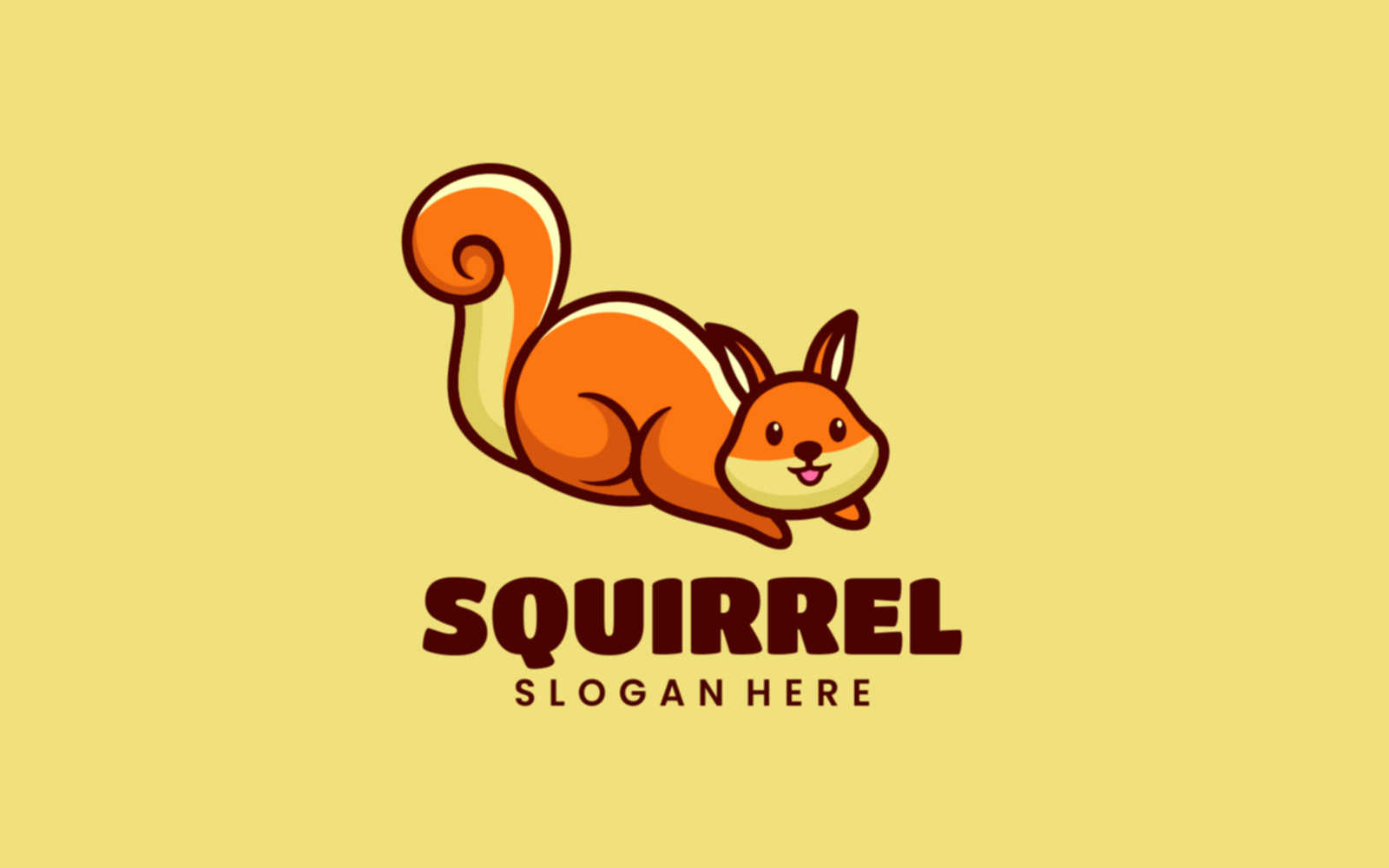 Squirrel Mascot Cartoon Logo 2