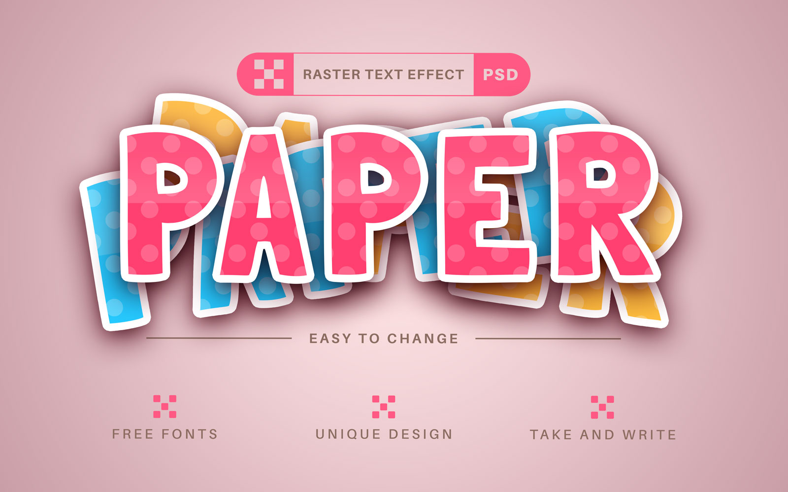 Paper Craft - Editable Text Effect, Font Style