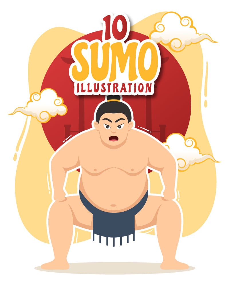 10 Sumo Wrestler Illustration