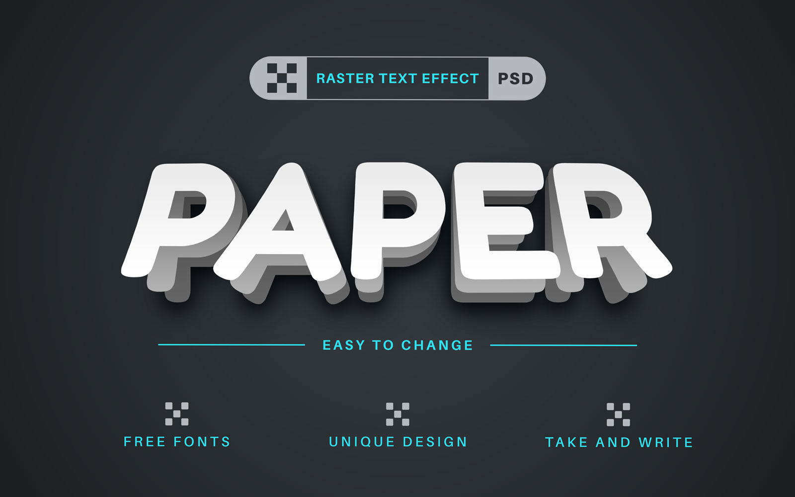 Paper - Editable Text Effect, Font Style