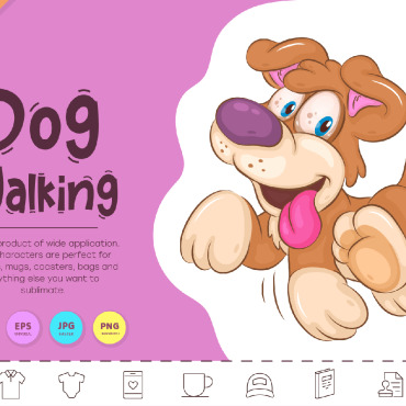 Dog Walking Vectors Templates 325025