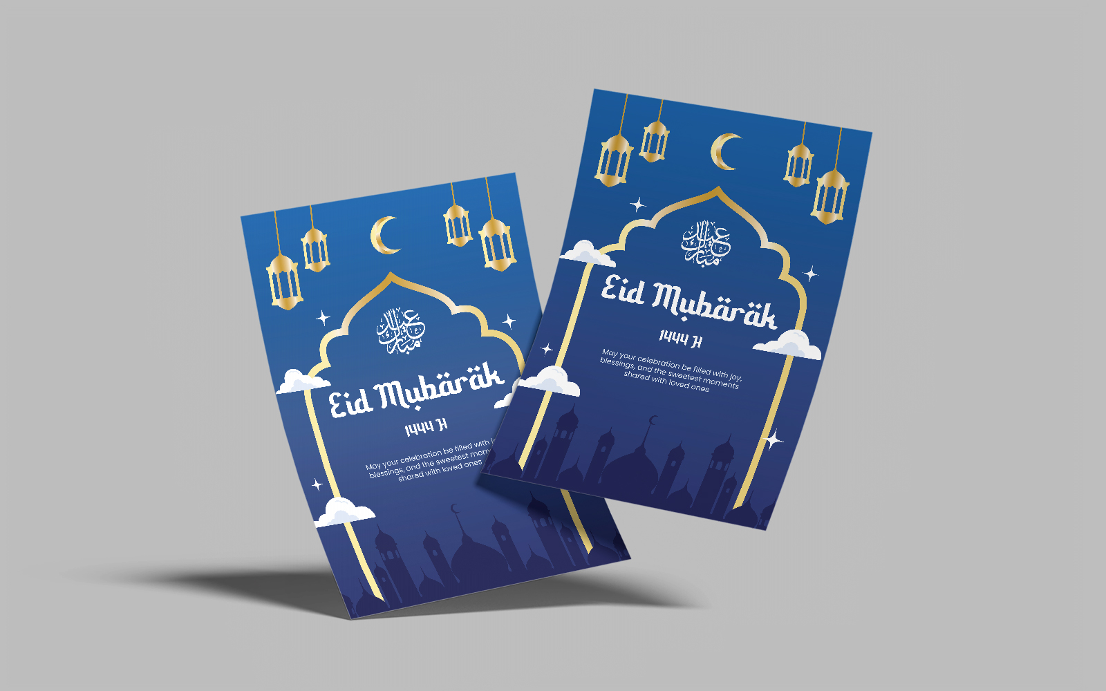 Eid Mubarak Greeting Flyer Template
