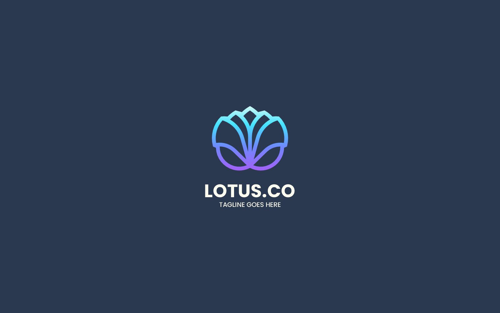 Lotus Line Art Logo Style