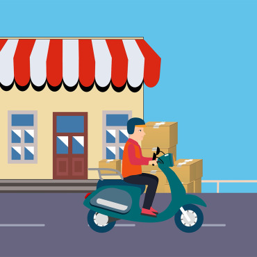 Delivery Store Stock Video 325083