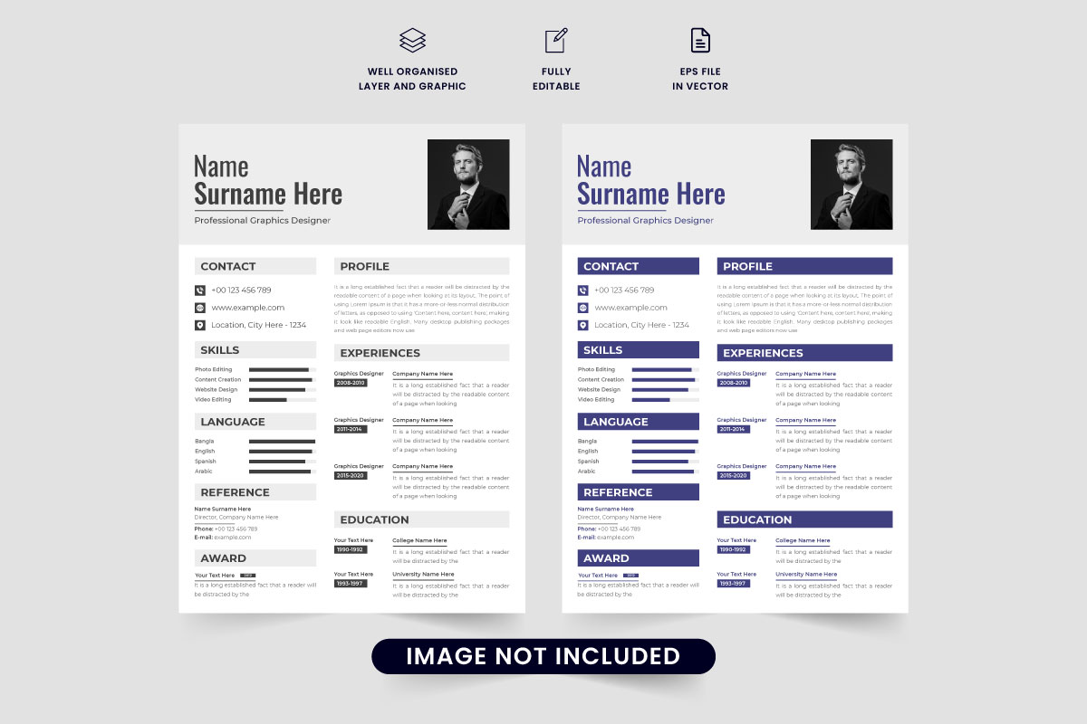 Professional CV and Resume Template