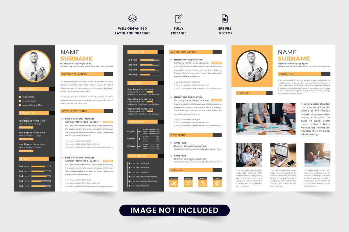 Modern Job Application Template Vector