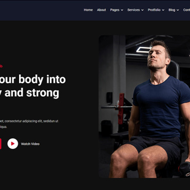 Bodybuilding Business Responsive Website Templates 325265