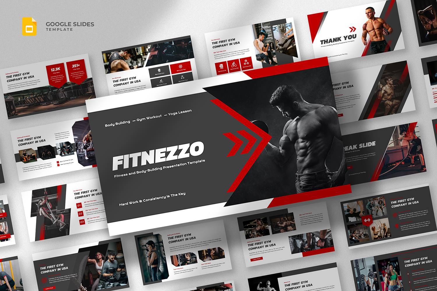 Fitnezzo - Fitness & Gym Google Slide Template