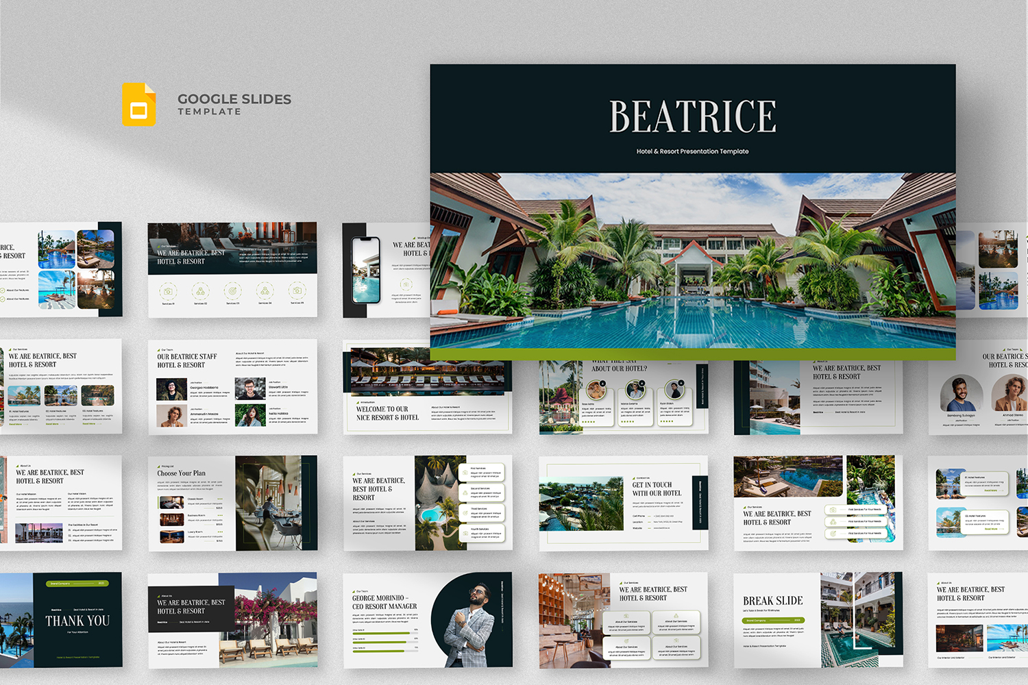 Beatrice - Hotel & Resort Google Slides Template