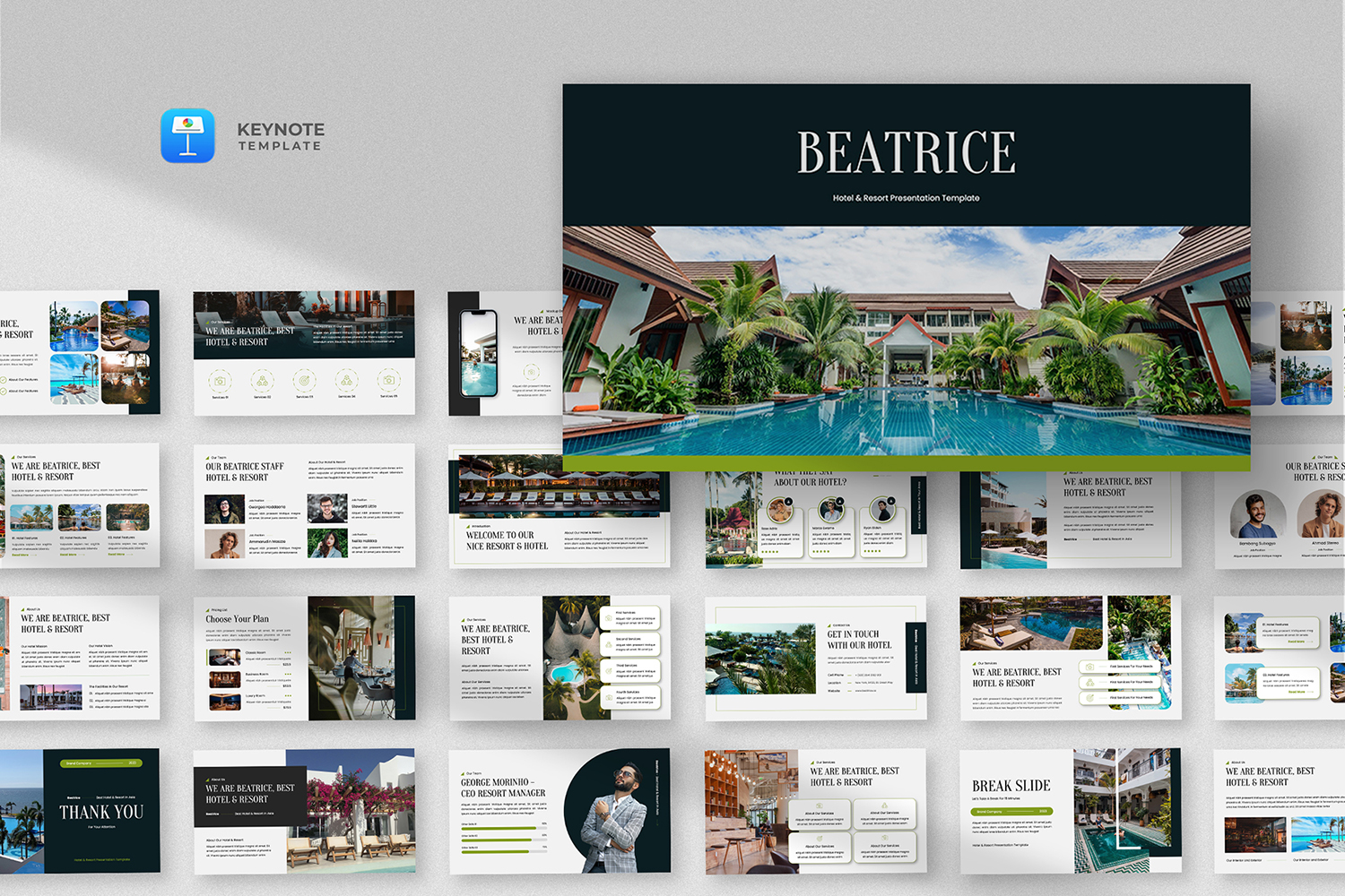 Beatrice - Hotel & Resort Keynote Template