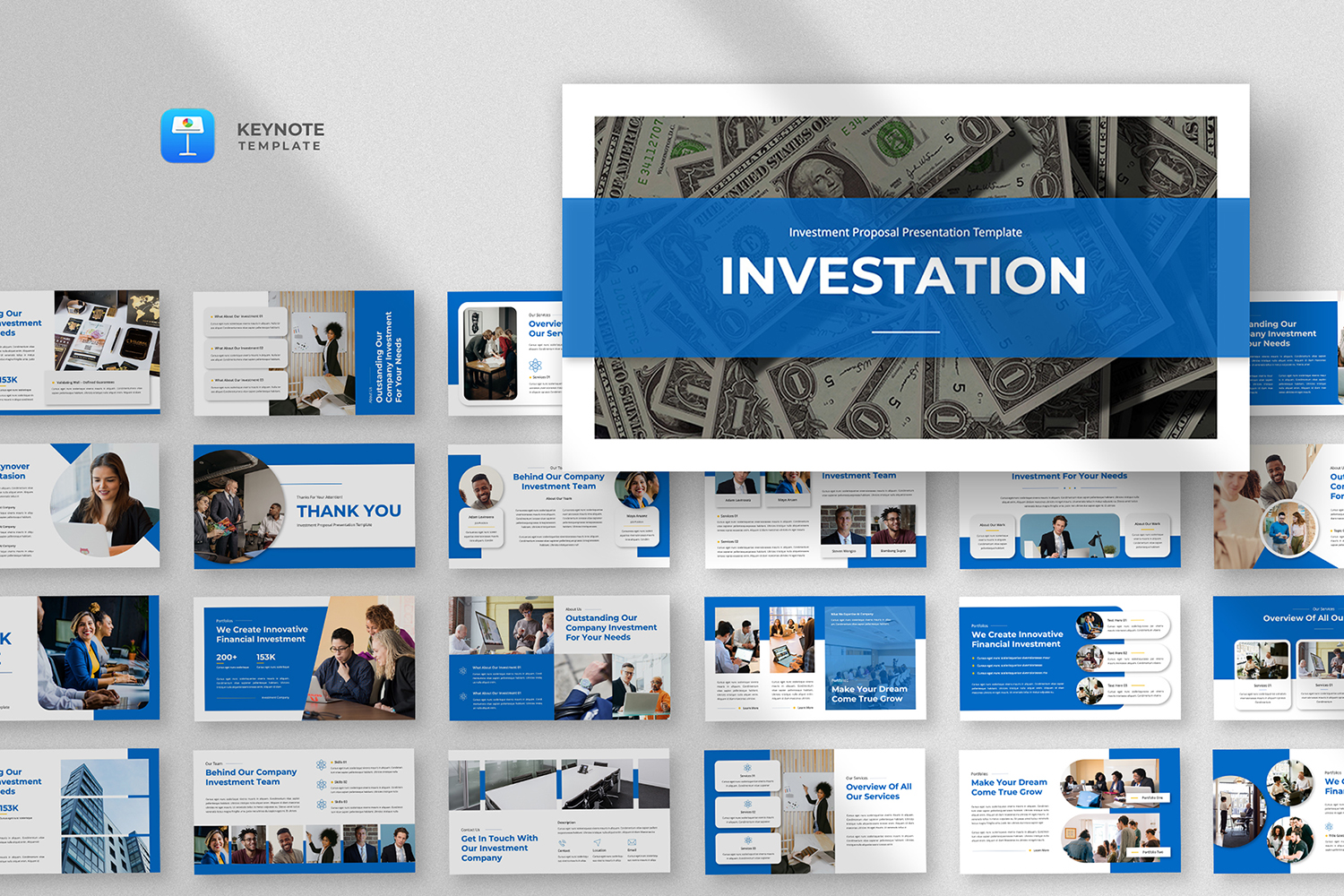 Investasion - Financial Company Keynote Template