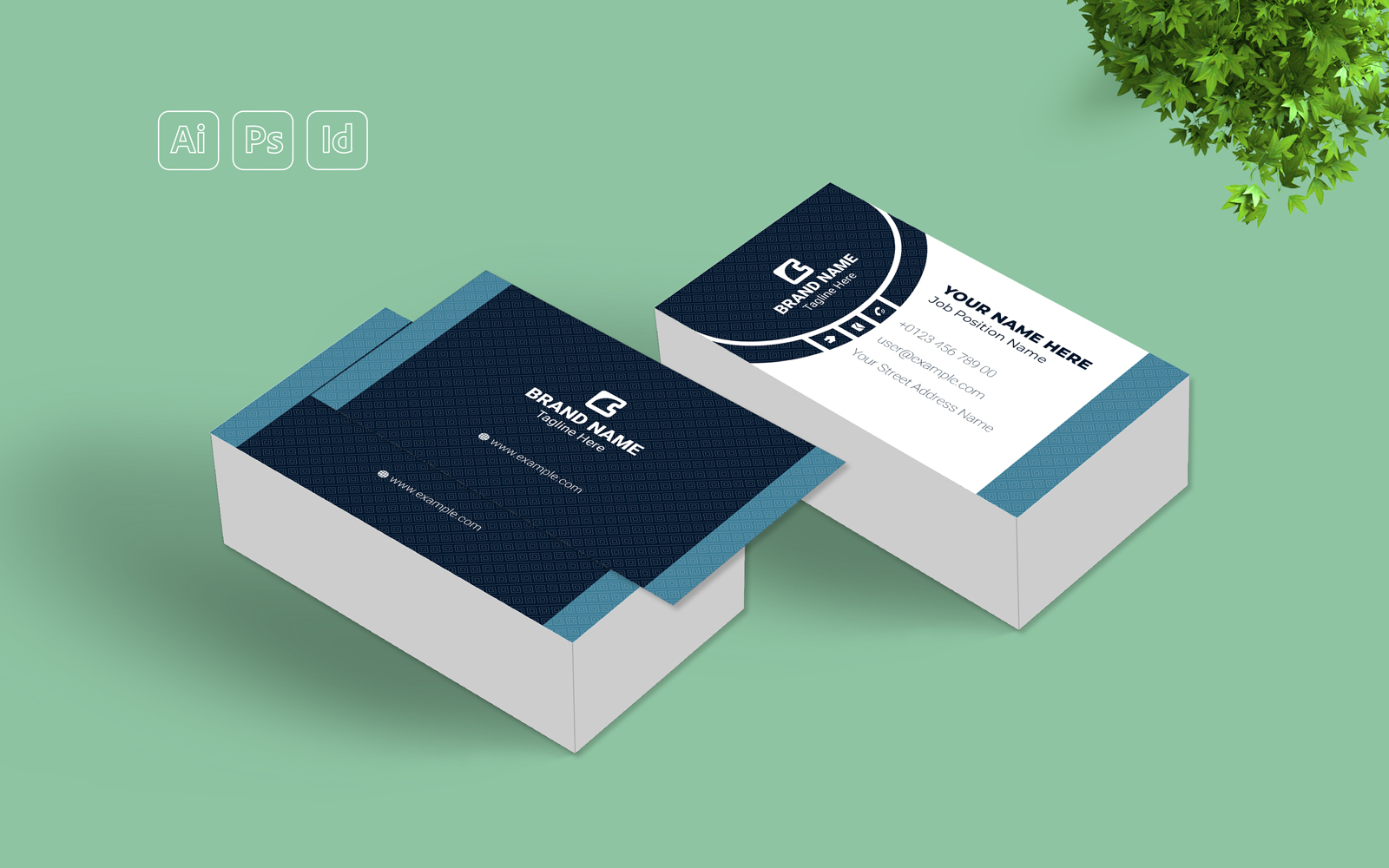 Business Card Template Layout Design