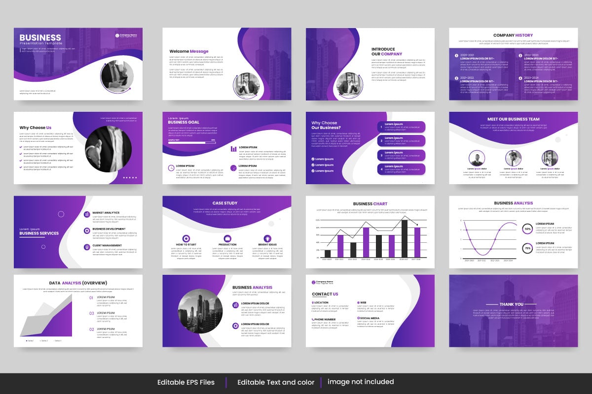 Vector  business presentation slides template design minimalist business layout design