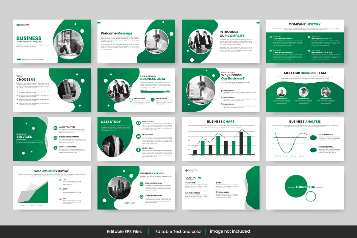 Vector  business  presentation slides template design minimalist business template design