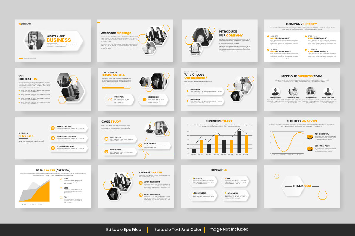 Vector  business presentation slides template design business layout template design