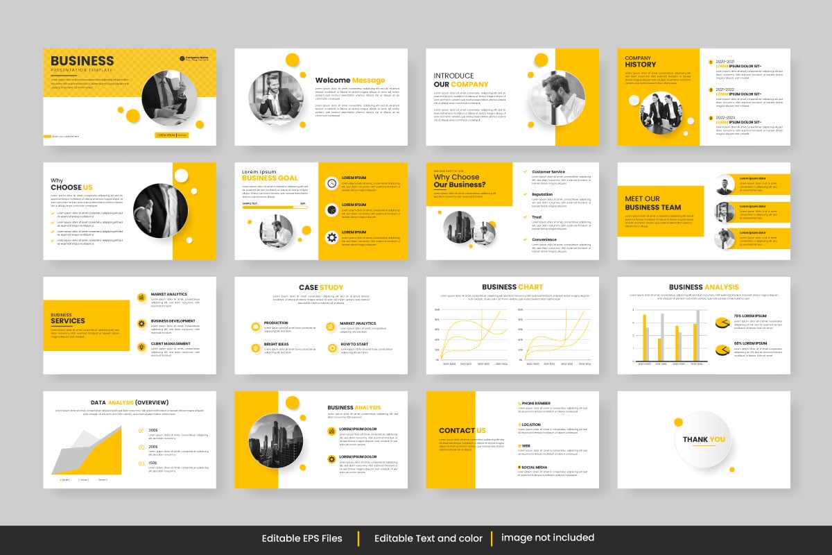 Vector  business presentation slides template  minimalist business layout template design