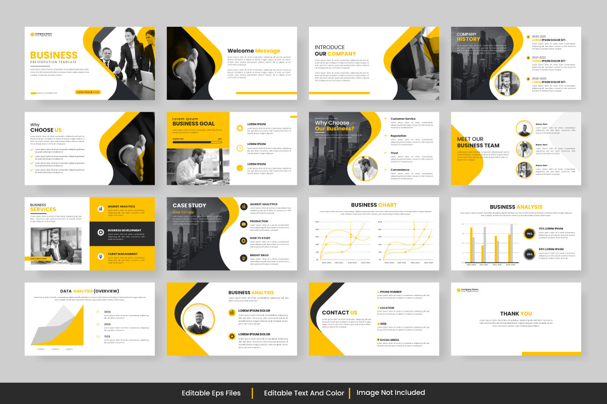 Vector  business  presentation slides template  minimalist business  template design