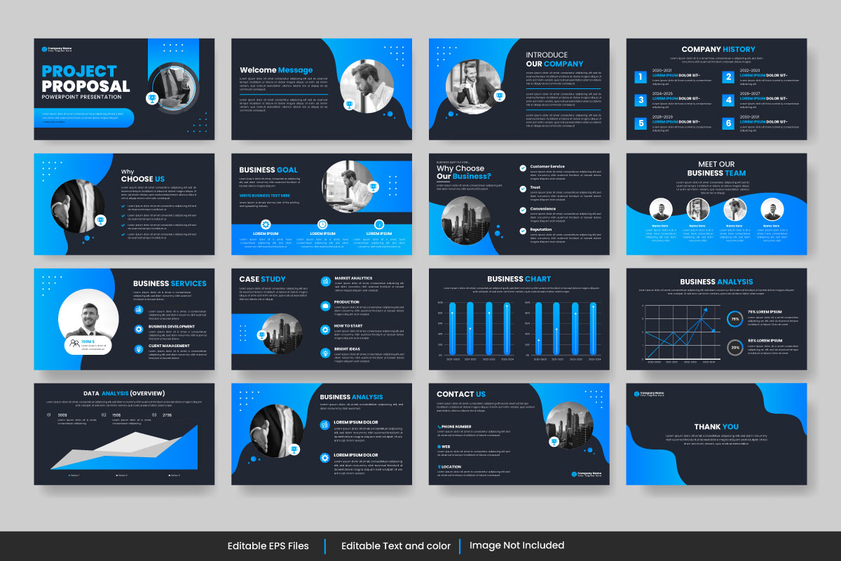 Business presentation slides template design minimalist business layout templat