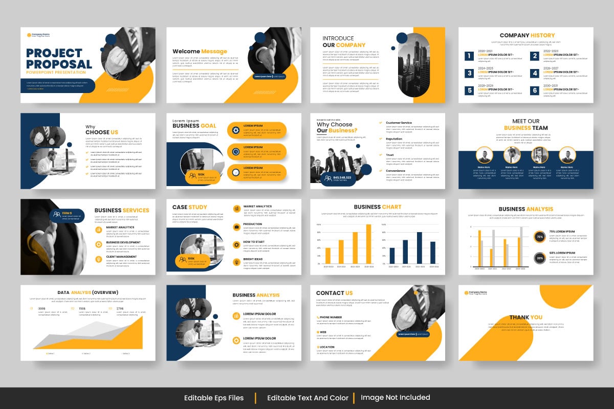 Business  presentation slides template design minimalist business idea  template design